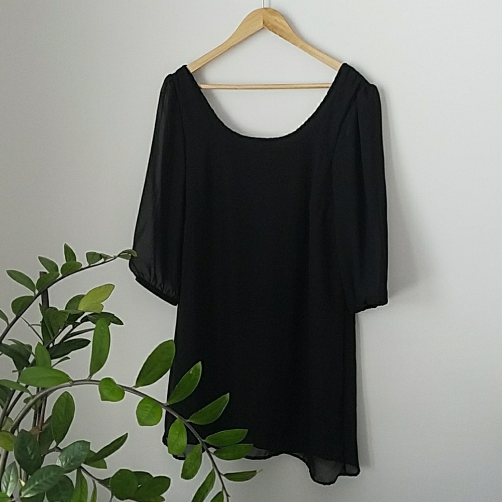 Leopard Ruffle Back Chiffon Dress - Picture 6 of 8